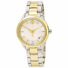 Movado Women's Diamond Watch - Bellina Quartz MOP White Dial TT Bracelet | 0606979