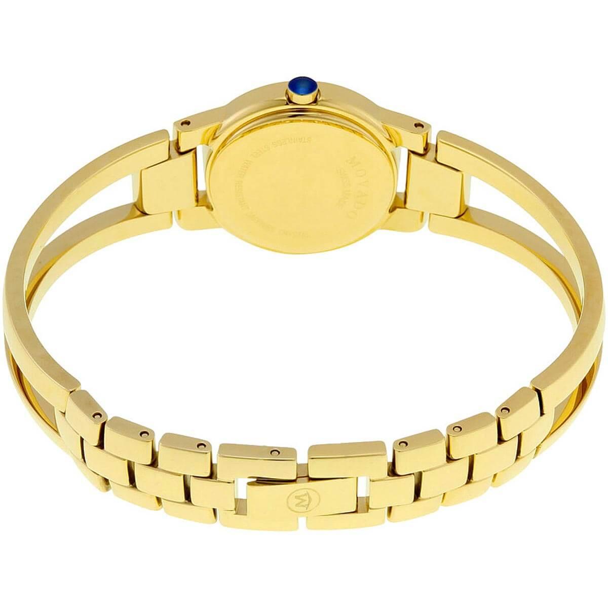 Like New!! Movado Amorosa round black dial yellow gold bracelet watch. Movado Amorosa Women main image 3