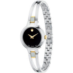 Movado Women's Quartz Watch - Amorosa Two Tone Steel Bracelet Diamond | 0607185