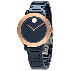Movado Women's Quartz Watch - Bold Evolution Blue Dial Ceramic Bracelet | 3600708