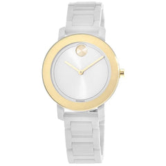 Movado Women's Quartz Watch - Bold Evolution White Dial Ceramic Bracelet | 3600710
