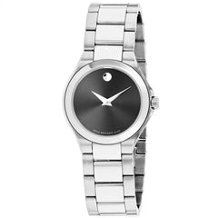 Movado Women's Quartz Watch - Defio Black Dial Silver Tone Bracelet | 0607308