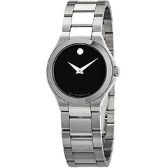 Movado Women's Quartz Watch - Defio Black Dial Stainless Steel Bracelet | 0607309
