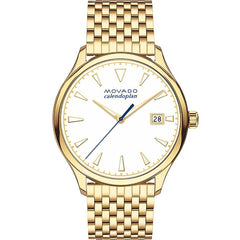 Movado Women's Quartz Watch - Heritage Calendoplan Yellow Gold Bracelet | 3650046