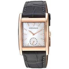 Movado Women's Quartz Watch - Heritage White Mother of Pearl Dial Grey Strap | 3650010