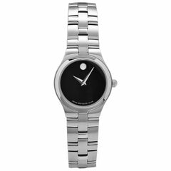 Movado Women's Quartz Watch - Juro Black Dial Stainless Steel Bracelet | 0605024