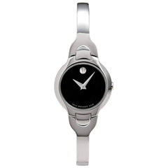 Movado Women's Quartz Watch - Kara Black Dial Stainless Steel Bracelet | 0605247
