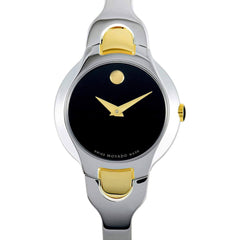 Movado Women's Quartz Watch - Kara Black Dial Stainless Steel Bracelet | 0606948