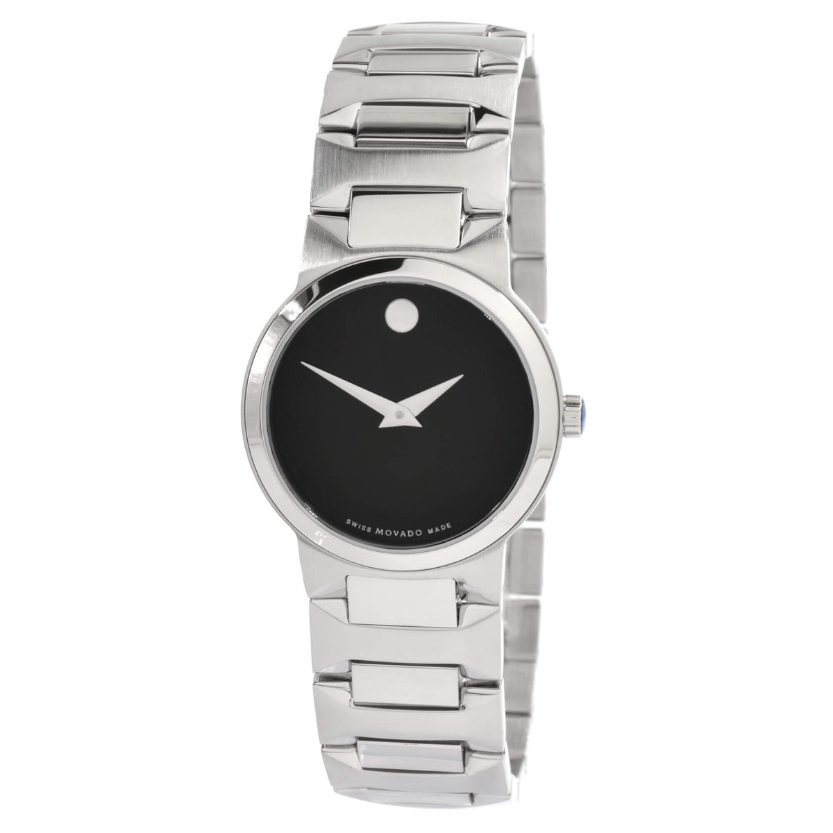 Movado Women\'s Watch 0606893 Amorosa Black Dial Swiss Quartz Two Tone Steel 24mm Movado Amorosa Womens Diamond Watch with Black Dial and  main image 2