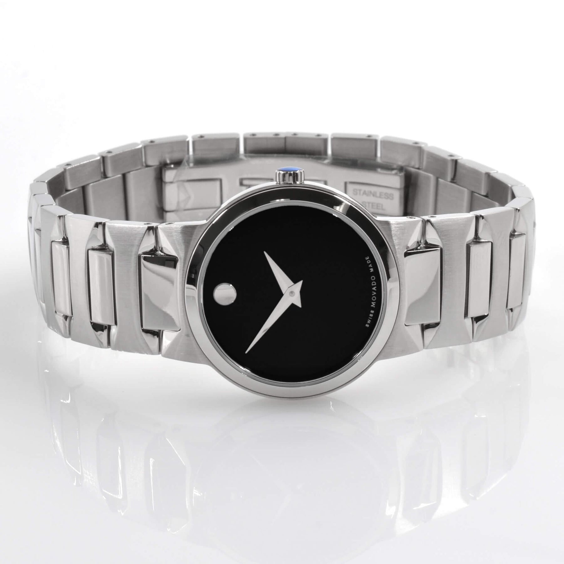 Movado Women\'s Watch with Silver Bracelet and Black Dial Movado Ladies Black Museum Dial Two Tone Stainless Steel  main image 2