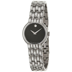 Movado Women's Quartz Watch - Veturi Black Dial Stainless Steel Bracelet | 0606338