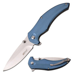 MTech USA Folding Knife - Fine Edge Drop Point Steel Blade Linear Lock | MT-1035BL