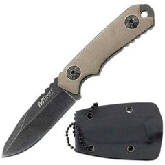 MTech USA Neck Knife - Stonewash Stainless Steel Fixed with Kydex Sheath | MT-20-30