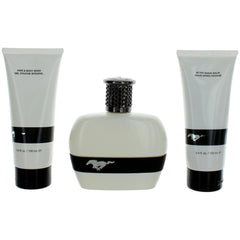 Mustang Men's Gift Set - White EDT, After Shave Balm, Hair and Body Wash, 3 Piece