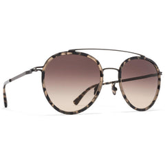 Mykita Unisex Sunglasses - Black/Antigua Brown Pilot Frame | MERI A16-BK/ANT_BR/BR