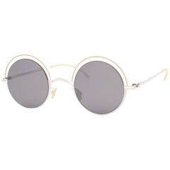 Mykita Unisex Sunglasses - Champagne Gold and Aurore Round Frame | BUENO CGD/A_DP/F