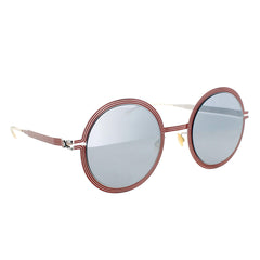Mykita Unisex Sunglasses - Full Rim Silver/Pomegranate Frame | STUDIO SL/PG_MMM_SL/F