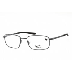 Nike Men's Eyeglasses - Clear Lens Black Metal Rectangular Shape Frame | 4294 071