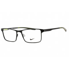 Nike Men's Eyeglasses - Full Rim Satin Black/Cargo Khaki Metal Frame | Nike 8047 005