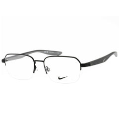 Nike Men's Eyeglasses - Satin Black Semi Rimless Rectangular Frame | NIKE 8152 002
