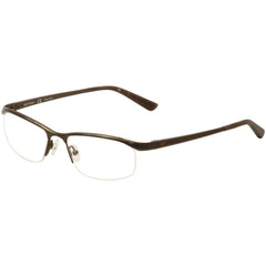 Nike Men's Eyeglasses - Satin Brown Rectangular Half-Rim Metal Frame | NIKE 6037 259
