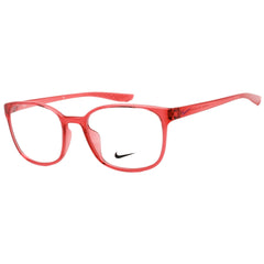 Nike Unisex Eyeglasses - Clear Demo Lens Ember Glow Square Frame | NIKE 7026 610