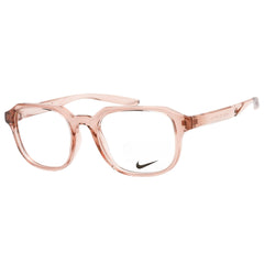 Nike Unisex Eyeglasses - Clear Demo Lens Fossil Rose Square Frame | NIKE 7303 662