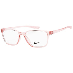 Nike Unisex Eyeglasses - Clear Demo Lens Pink Foam Square Plastic Frame | 7027 682