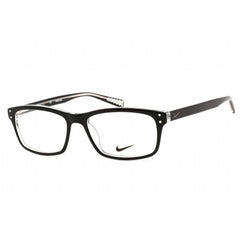 Nike Unisex Eyeglasses - Clear Lens Black Plastic Rectangular Shape Frame | 7242 001