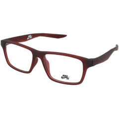 Nike Unisex Eyeglasses - Dark Red Plastic Square Frame Demo Lens | NIKE 7112 610