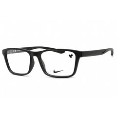 Nike Unisex Eyeglasses - Full Rim Matte Black Metal Rectangular Frame | NIKE 7304 001