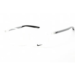 Nike Unisex Eyeglasses - Full Rim Matte Clear/Black Round Frame | NIKE 7264AF 906