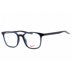 Nike Unisex Eyeglasses - Full Rim Obsidian Square Plastic Frame Clear Lens | 7124 420