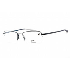 Nike Unisex Eyeglasses - Half Rim Satin Navy/Midnight Navy Metal Frame | NIKE 4306 401