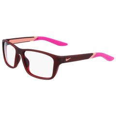 Nike Unisex Eyeglasses - Matt Dk Beetroot and Hyper Pink Square Frame | NIKE 5045 607