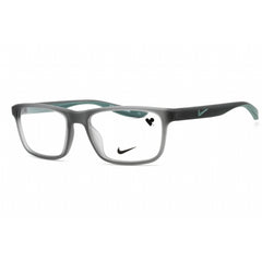 Nike Unisex Eyeglasses - Matte Dark Grey Plastic Rectangular Frame | NIKE 7046 034