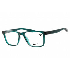 Nike Unisex Eyeglasses - Rectangular Dark Teal Green Plastic Frame | NIKE 7300 301