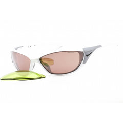 Nike Unisex Sunglasses - Matte White Sport Wraparound Frame | NIKE ZONE E DZ7357 100