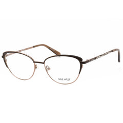 Nine West Women's Eyeglasses - Brown Cat Eye Metal Full Rim Frame | NW1104 200