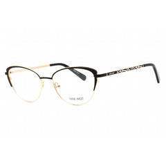 Nine West Women's Eyeglasses - Full Rim Black/Gold Metal Cat Eye Frame | NW1104 001