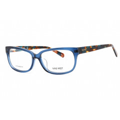Nine West Women's Eyeglasses - Full Rim Blue Plastic Rectangular Frame | NW5198X 400