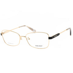 Nine West Women's Eyeglasses - Gold Rectangular Full Rim Metal Frame | NW1102X 717