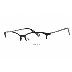 Nine West Women's Eyeglasses - Half Rim Black Metal Rectangular Frame | NW1090 001
