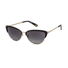 Nine West Women's Sunglasses - Full Rim Black/Gold Cat Eye Metal Frame | NW128S 001