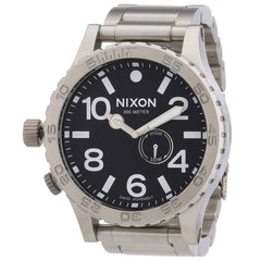 Nixon A057000 Men's 51-30 Tide Lefty Black Dial Steel Bracelet Dive Watch
