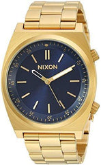 Nixon Men's Bracelet Watch - Brigade Quartz Blue Rotating Dial Gold Tone | A11762347