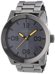 Nixon Men's Bracelet Watch - Corporal SS Japanese Quartz Grey Dial Grey | A3461235