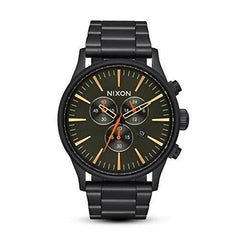 Nixon Men's Bracelet Watch - Sentry Chrono Green & Black Dial | A3861032