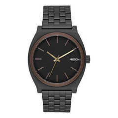 Nixon Men's Bracelet Watch - Time Teller Quartz Black Dial Gunmetal Steel | A0452786