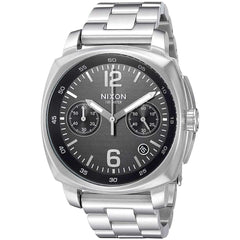 Nixon Men's Chronograph Watch - Charger Silver Stainless Steel Bracelet | A1071000